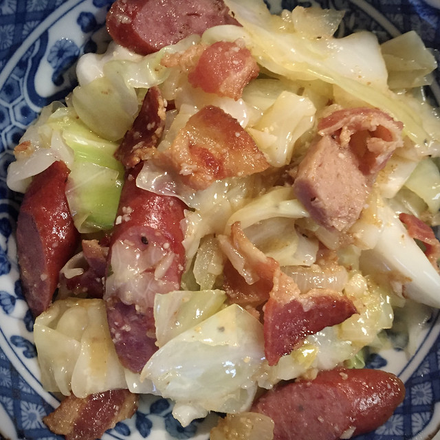 Photos by jalna Southern Fried Cabbage with Bacon and Sausage (and Spam)