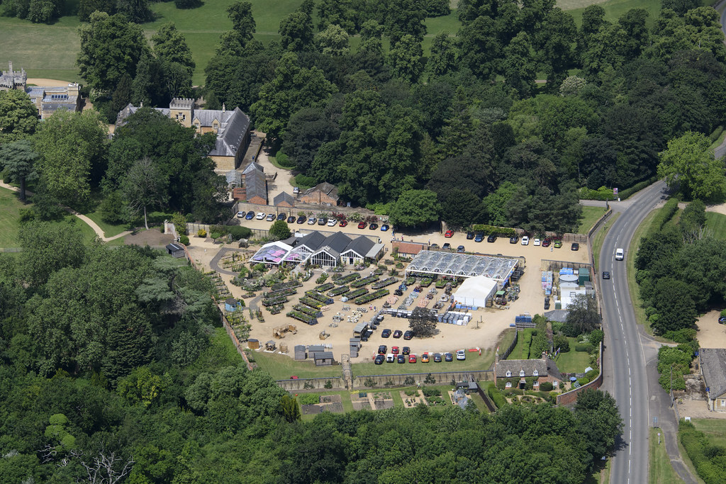 Aerial view of Bosworths Garden Centre at Elton Hall in Ca… Flickr