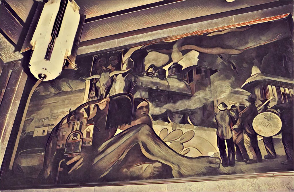 Los Angeles California Los Angeles Central Library Mural 35mm a