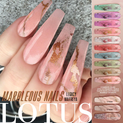 Marbleous Nails Kinky Event Mesh Nails / 10 COMMON / 2 R… Flickr