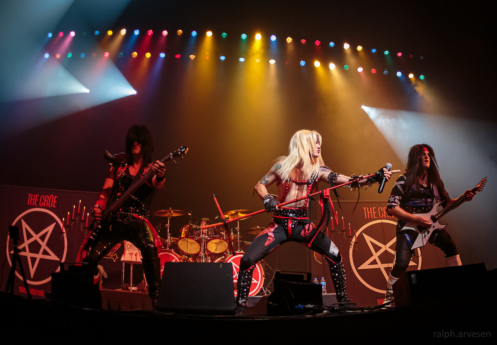 The CRÜE Tribute Houston performing at the Tobin Center for the