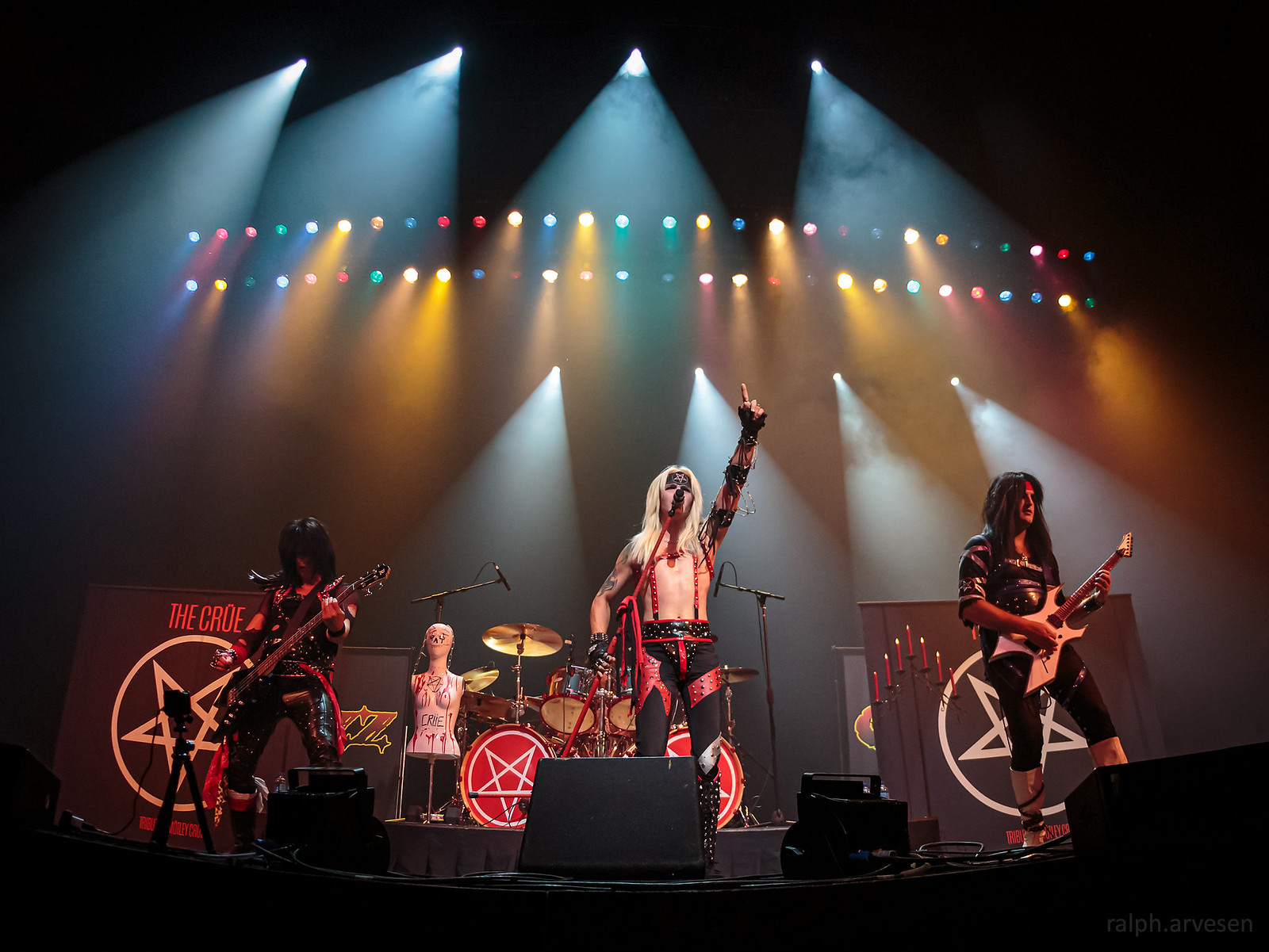 The CRÜE Tribute Houston performing at the Tobin Center for the
