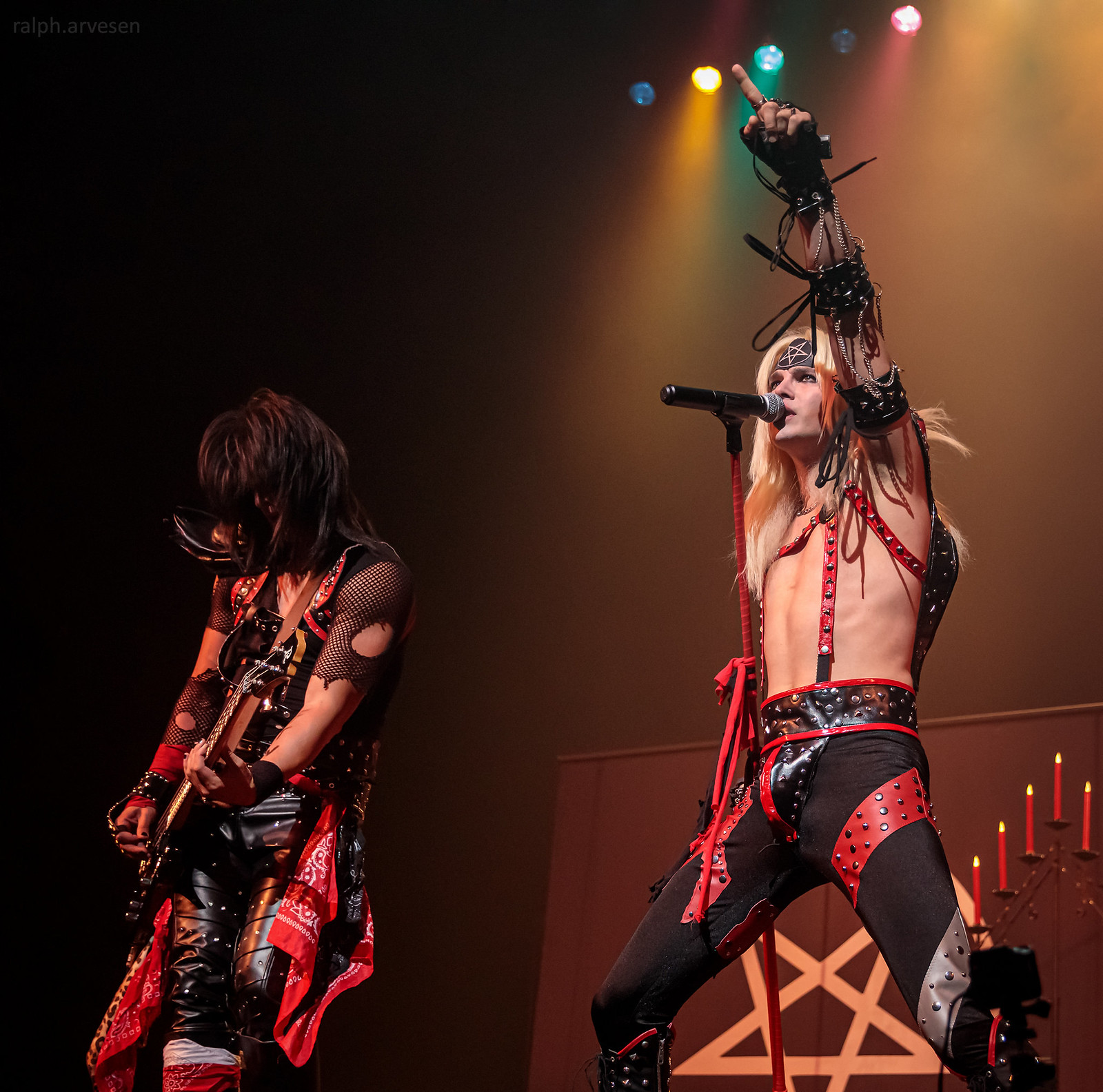 The CRÜE Tribute Houston performing at the Tobin Center for the