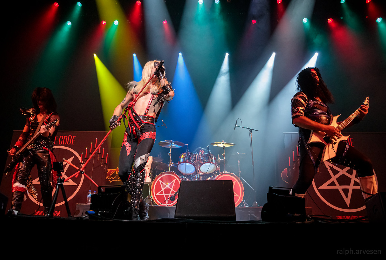 The CRÜE Tribute Houston performing at the Tobin Center for the