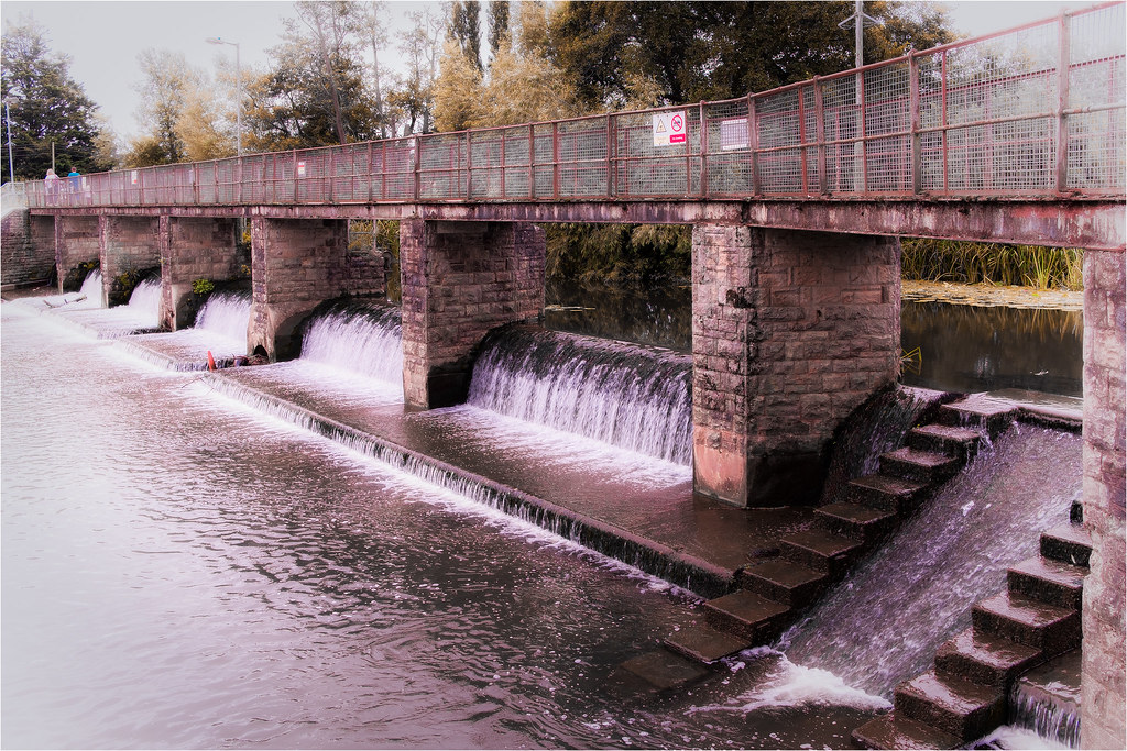 French Weir Park The weir at French Weir Park in Taunton, … David