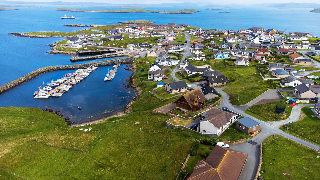 Shetland July 2021. Hamnavoe West Burra Shetland. Arthur Jordan