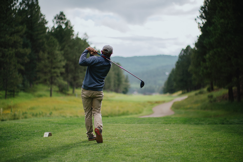 Ryan driving on hole 2. Angel Fire Golf Course Flickr