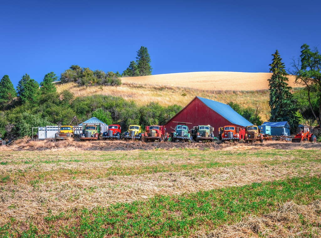 Palouse Old Vintage Trucks Palouse Barn Washington Palouse… Flickr