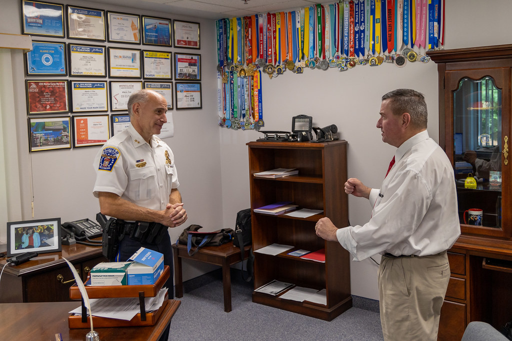 Senator Kissel 20210809 Enfield Police Department Meeting with Chief