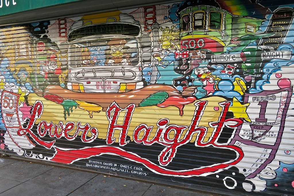 Lower Haight, San Francisco, CA Street art on a metal door… Flickr