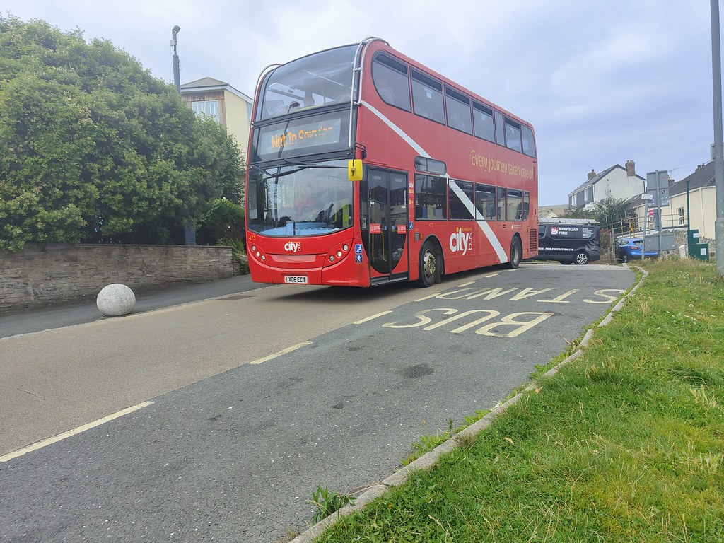 Plymouth Citybus E400 473 arriving at Newquay Bus Station Flickr