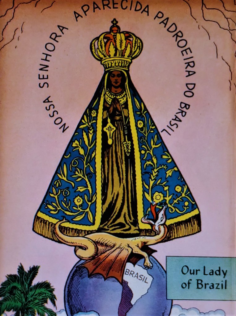 Vintage 1950's Our Lady of Brazil stomping out the Beast o… Flickr