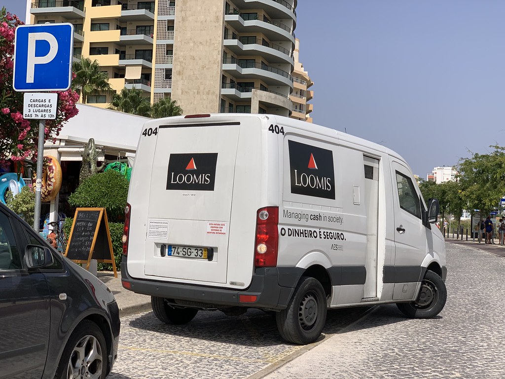 Loomis Cash In Transit Armoured Van Praia da Rocha, Portugal a