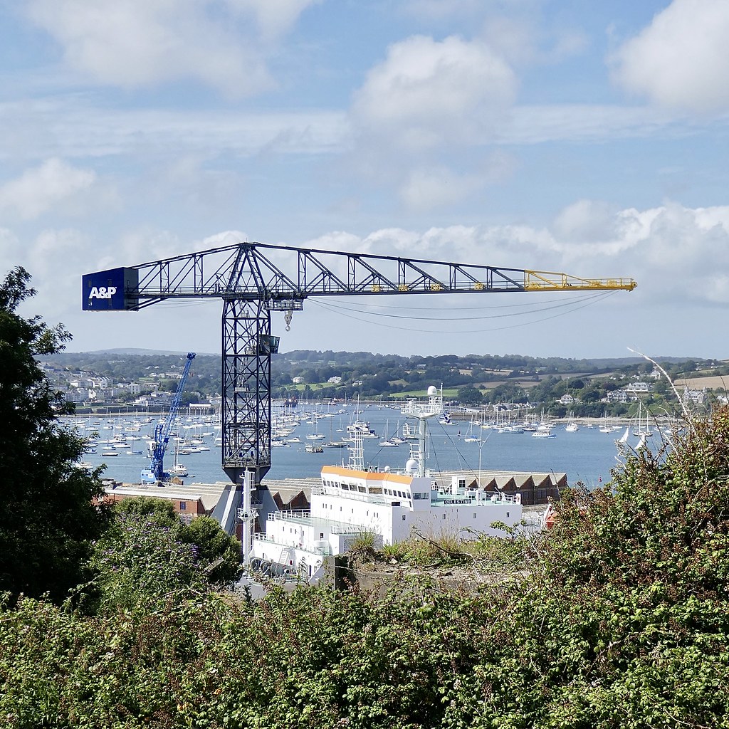 Crane Falmouth Docks Tim Green Flickr