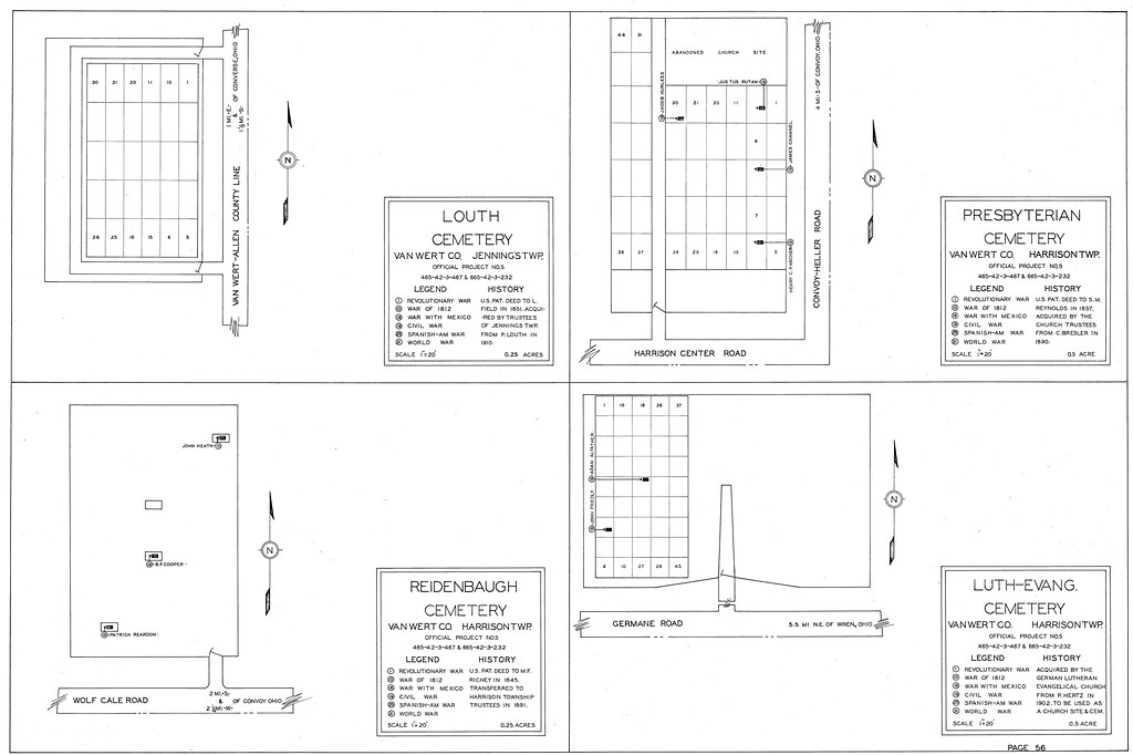 WPA CEMETERY PLAT MAPS VAN WERT COUNTY HARRISON TWP … Flickr