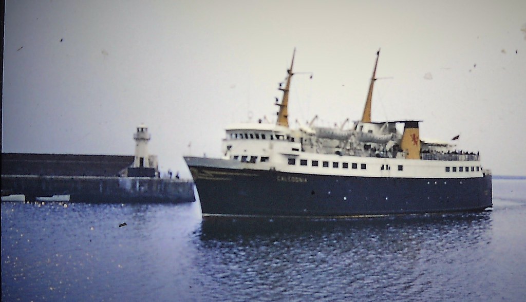 MV Caledonia approaching Ardrossan Harbour 1971. Scanned f… Flickr