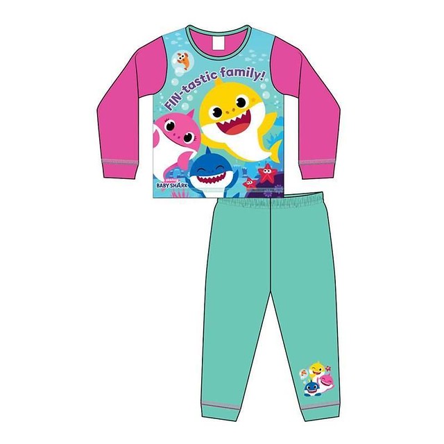 Girls Toddler Baby Shark Nightwear Pyjamas Set Age 1.55 Y… Flickr