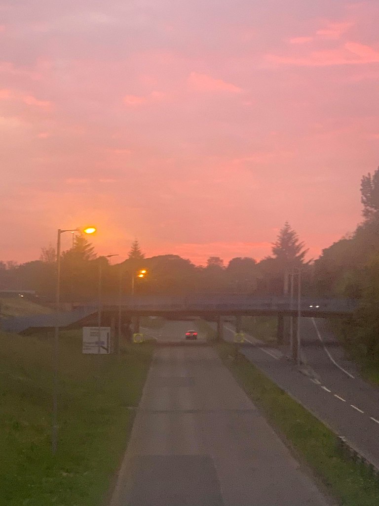 Cumbernauld Bridge Sunset in Cumbernauld on route to a fri… Akisha