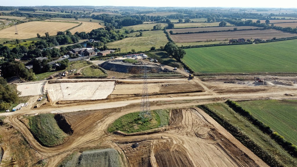 Grantham Southern relief road works at Saltersford on Sept… Flickr