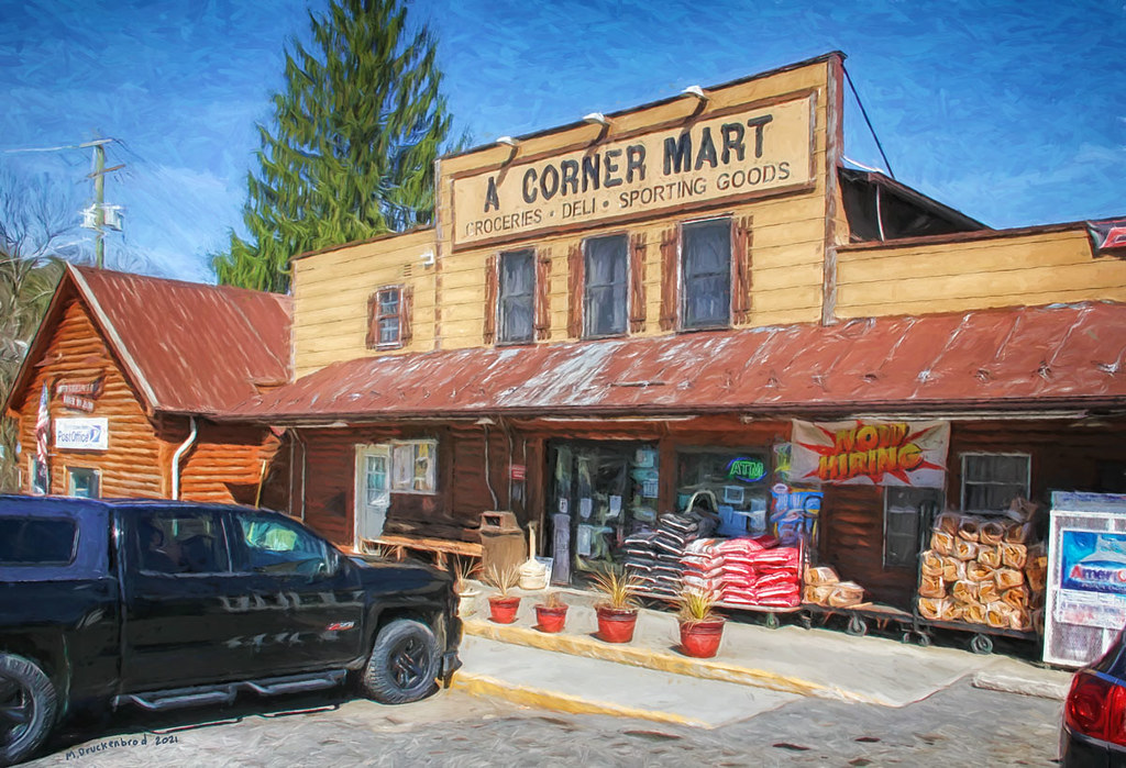 A Corner Mart in Baker West Virginia, a digital painting Flickr