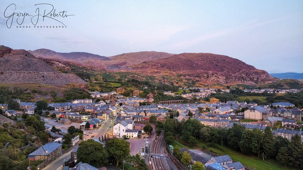 Blaenau Ffestiniog Aerial view of Blaenau Ffestiniog gwyn roberts