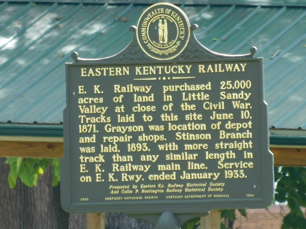 Eastern Kentucky Railway Historic Marker Grayson, Kentucky… Jimmy