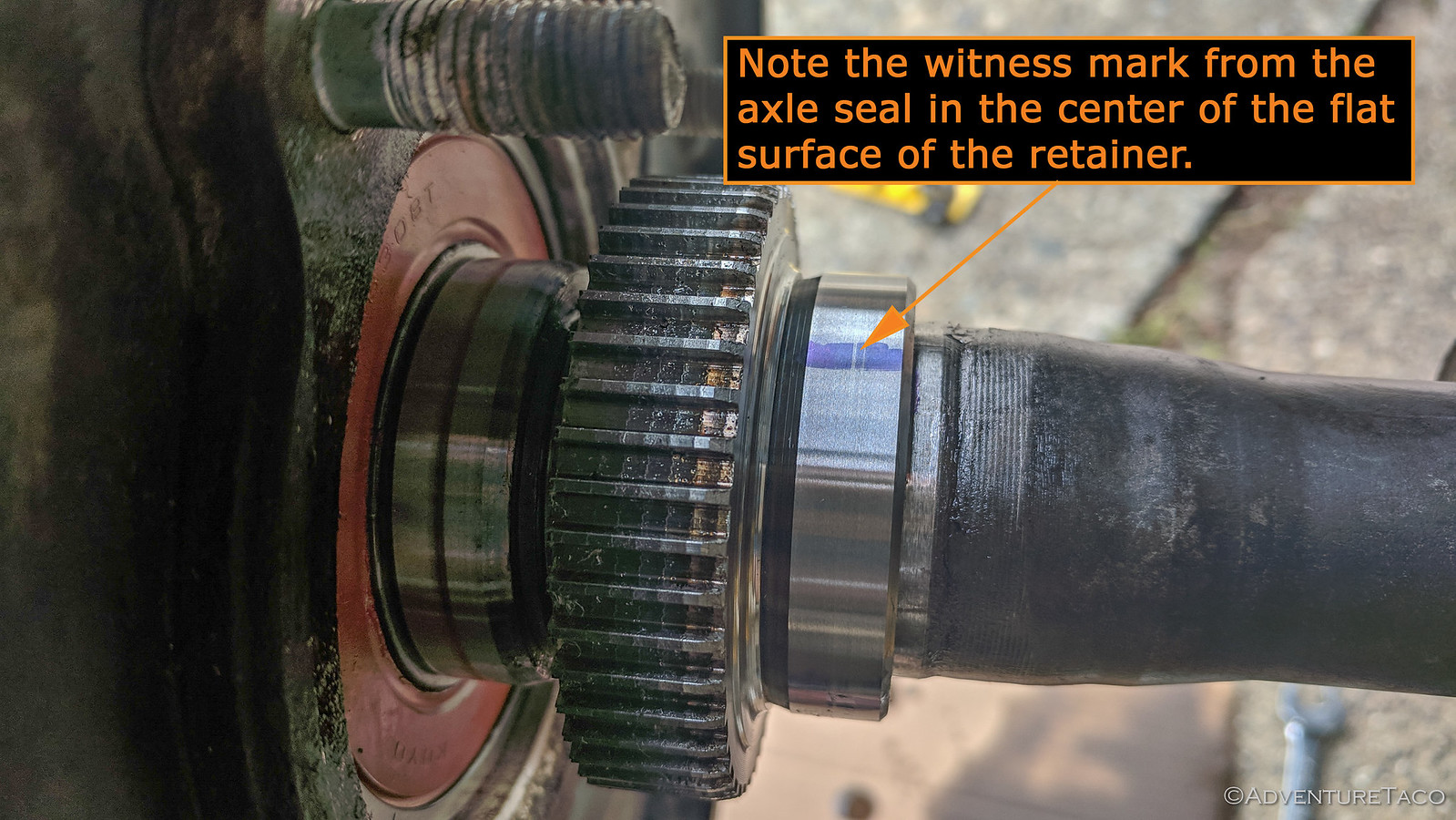 Leaking axle seal World