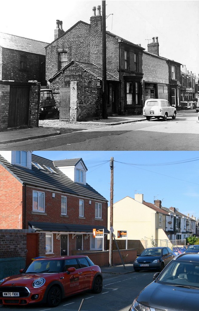 Dorset Road, Tuebrook, 1967 and 2021 Keith Jones Flickr