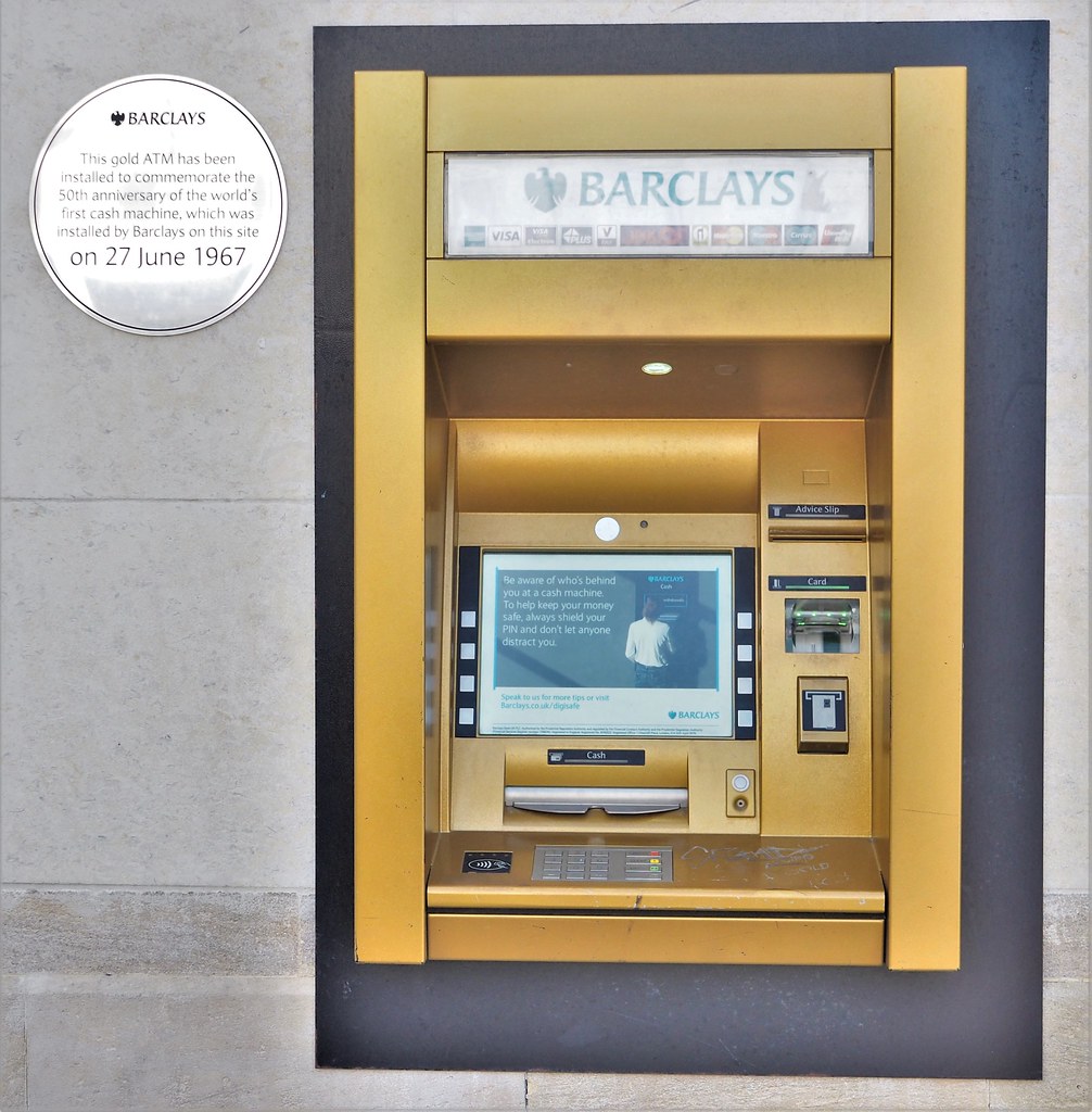 ATM The first ATM was installed at the Enfield branch of B… Flickr