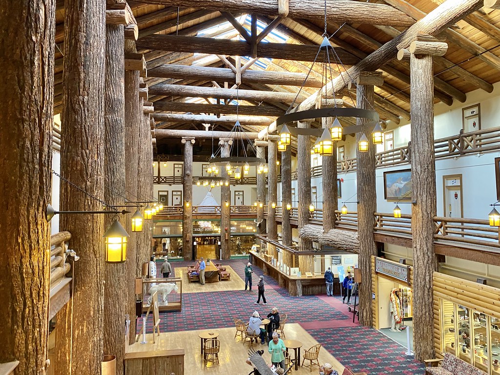 Lobby, Glacier Park Lodge, East Glacier, MT Built in 1912… Flickr