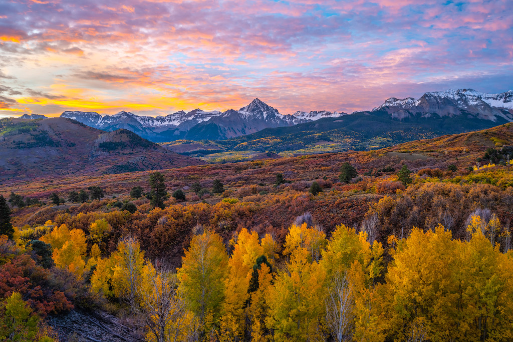 Ridgway Colorado Autumn Colors Sunrise Snow Stormy Moody Weather Fall
