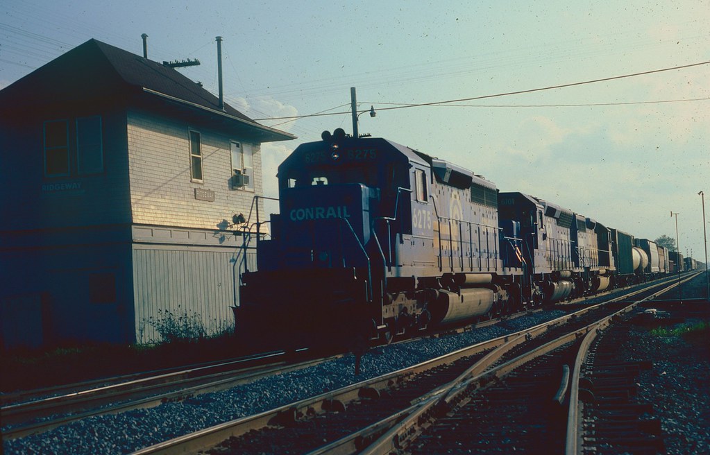 CR SD40 6275 EB Ridgeway Tower OH August 1981 on Big Four … Flickr
