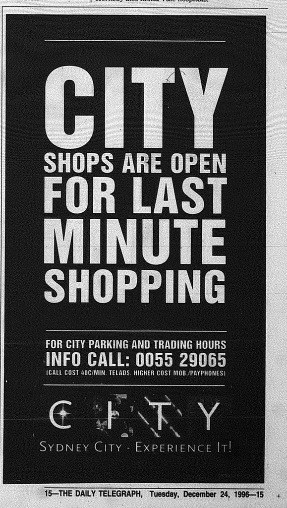Sydney CBD Shopping Ad December 24 1996 daily telegraph 15… Flickr
