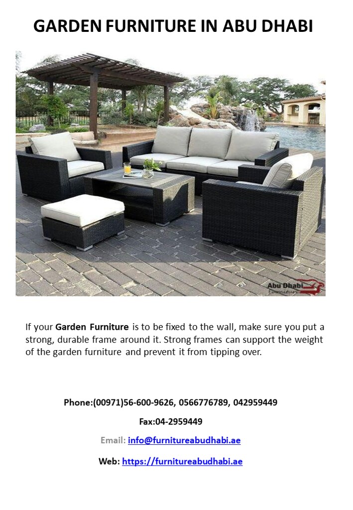 GARDEN FURNITURE IN ABU DHABI Garden Furniture, also known… Flickr