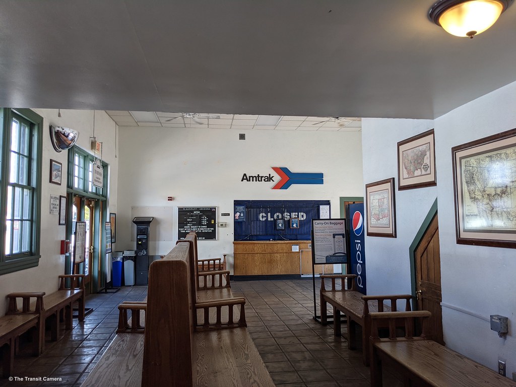 Flagstaff Amtrak Station Inside look at the lobby area of … Flickr