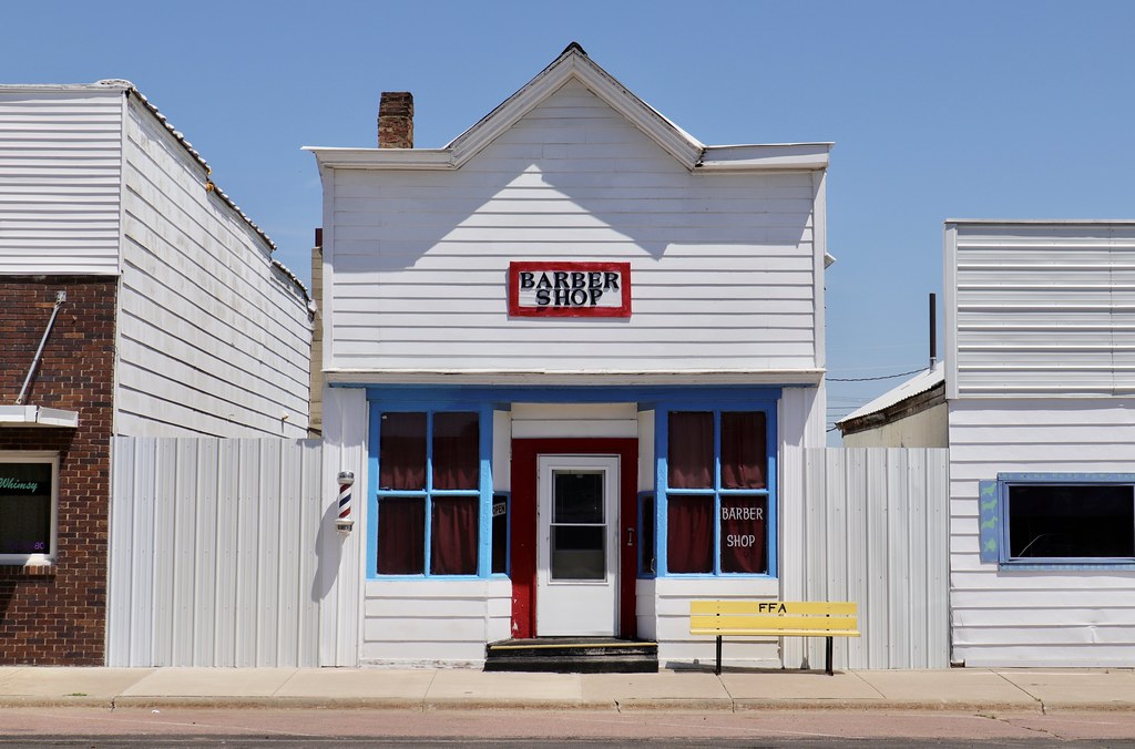 Barber Shop Barber shop in Tyndall, South Dakota. Joe Schumacher