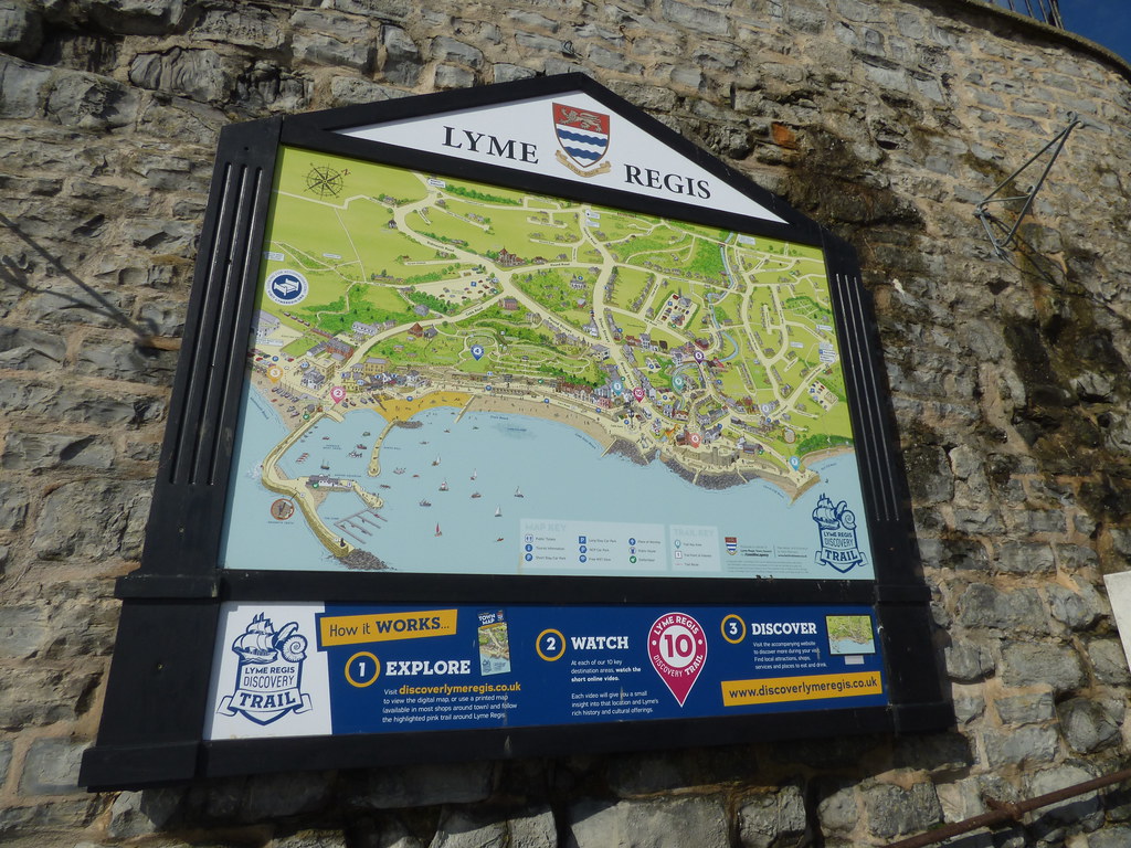 Cobb Gate, Lyme Regis map Lyme Regis Discovery Trail Flickr