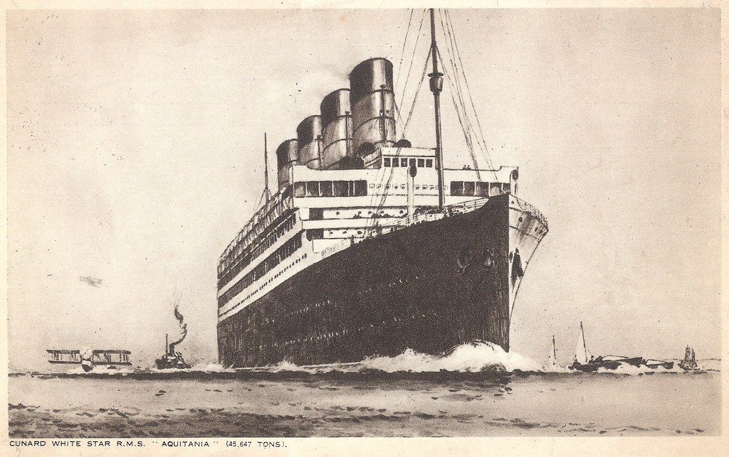 Cunard White Star Line R. M. S. Aquitania Under Way Flickr
