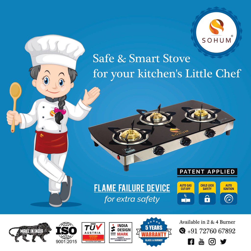 SOHUM Gas Stoves with Safety Device represent quality, ele… Flickr