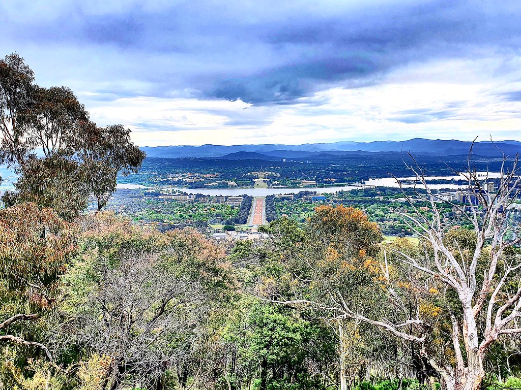Moody skies over Canberra, as seen from Mt. Ainslie. Flickr