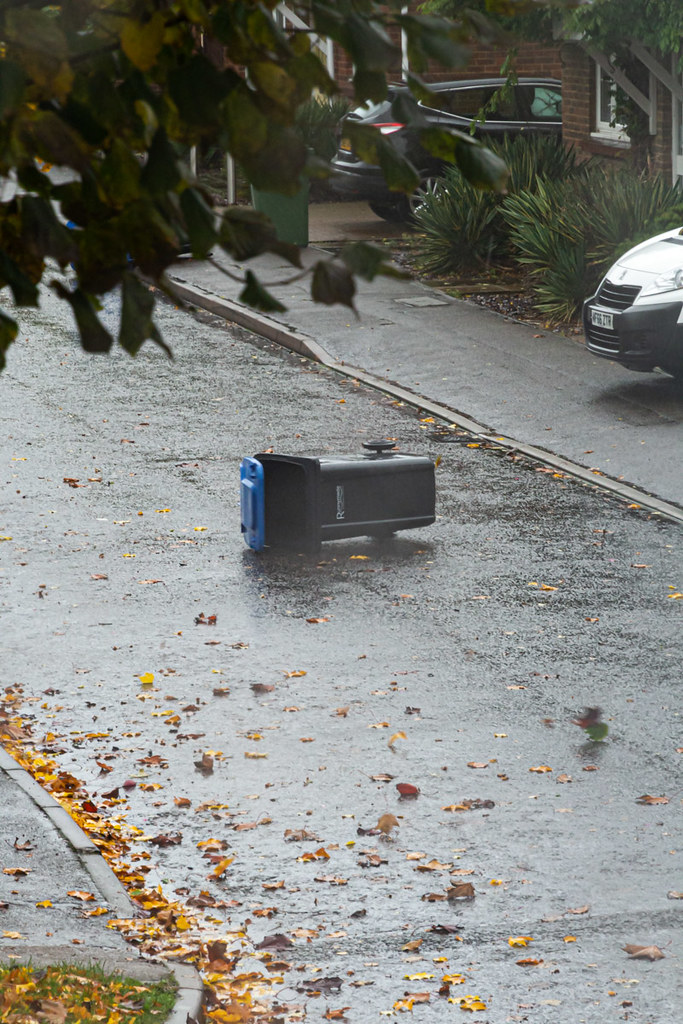 Blown over (20211031 1015) A neighbour's wheelie bin blown… Flickr