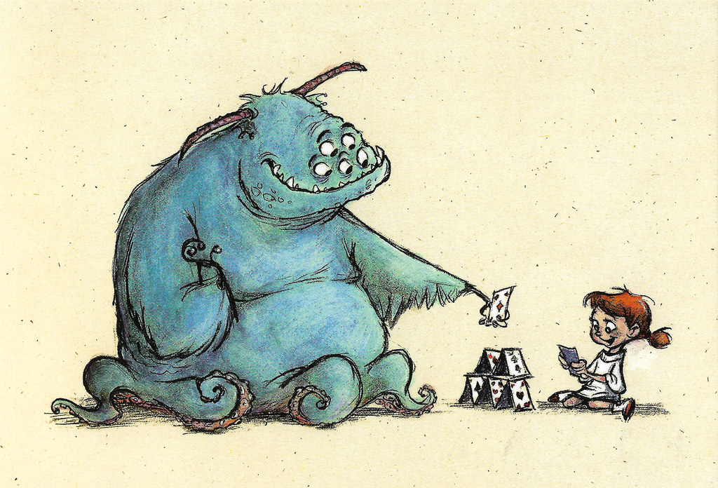 Concept art for Monsters, Inc. (2001) American postcard by… Flickr