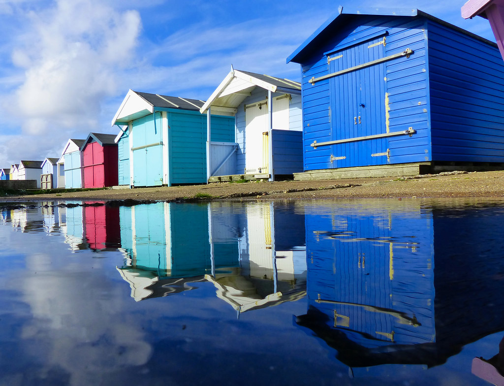 Reflective Lancing. The beach huts of Lancing, West Sussex… Flickr