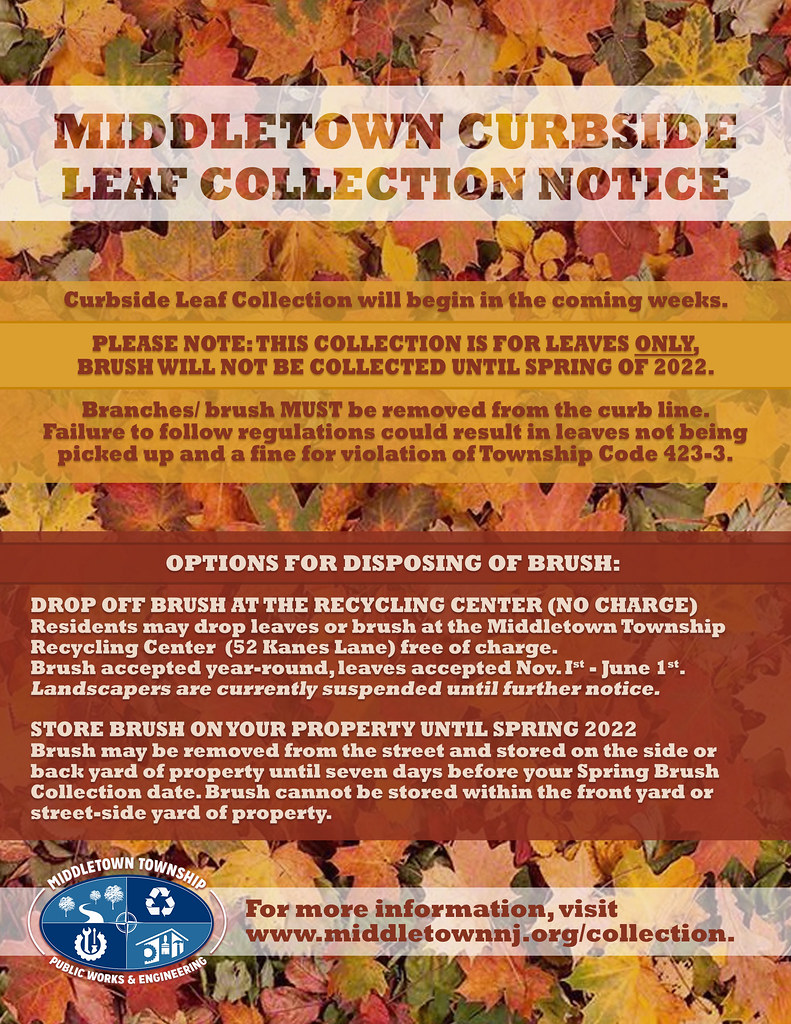 Leaf Collection Notice 2021 Middletown Township Flickr