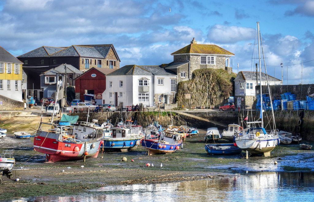 Mevagissey harbour at low tide, Cornwall (Explored) Flickr