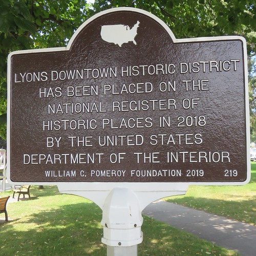 Lyons Downtown Historic District Marker (Lyons, New York) Flickr