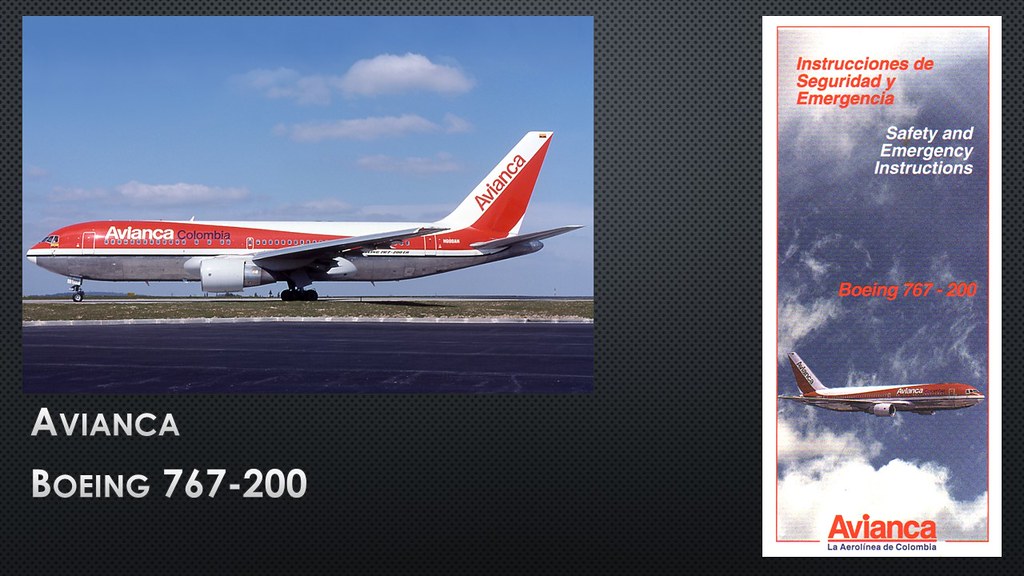 893_Avianca Boeing 767200 Airlines Safety Cards ELLX Flickr