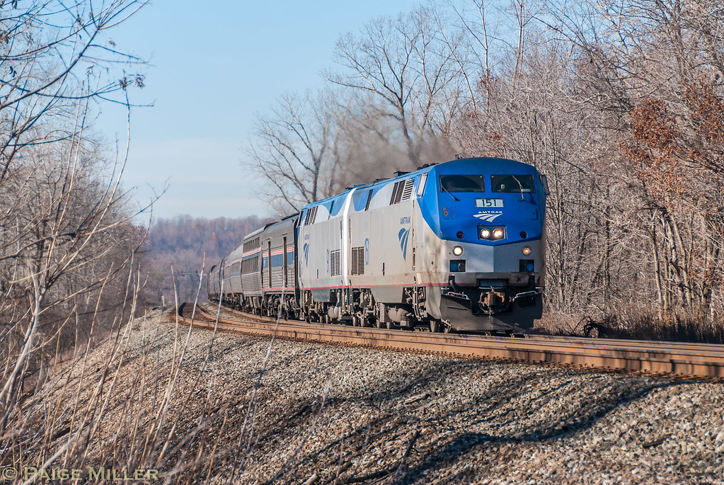 near Clyde, NY Amtrak 151 heads east Paige Miller Flickr