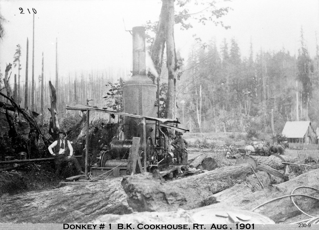 Booth Kelly Donkey 1 and Cookhouse RT, Aug 1907 Flickr