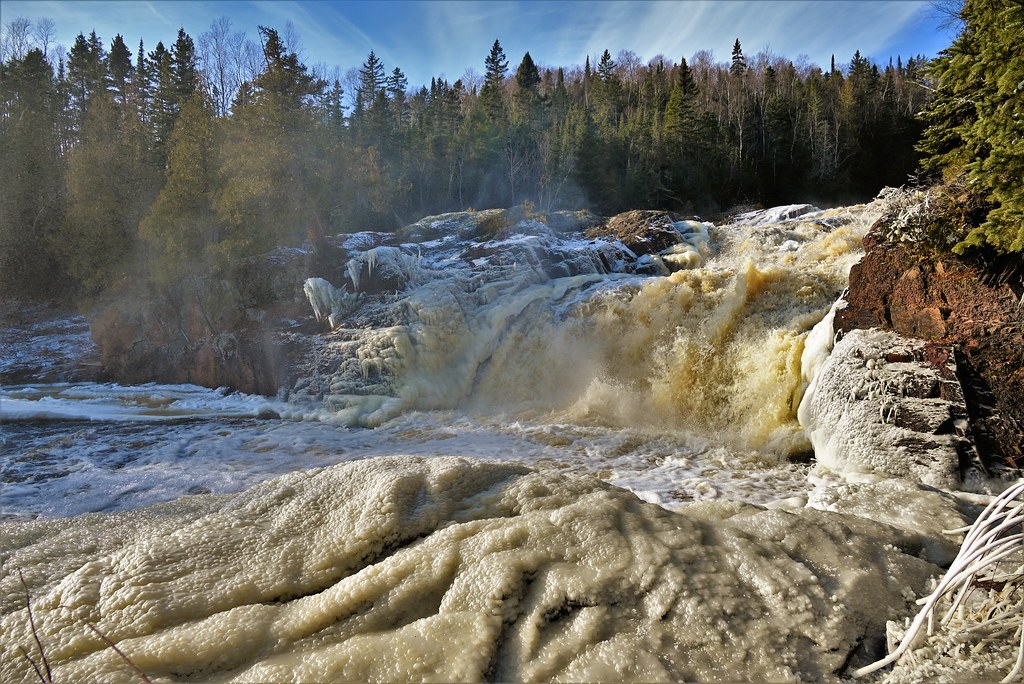 The Upper Falls of the Brule River... and a frozen moun… Flickr